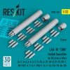 RESKIT RS32-0534 LAU-10 ZUNI rocket launcher for US Army & Navy (2 pcs) (A-1, A-4, A-6, A-7, A-10, A-37, AV-8, TF-9J, OV-1, OV-10, F-4, F-5, F-100, F-14, F-16, F/A-18, Su-25) (3D Printed) (1/32)